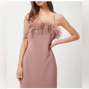 Eliatt harley dress with feathers